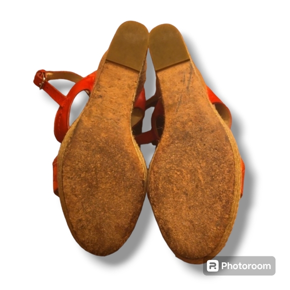 Coach 1941 Orange Mendez Espadrille Wedge Shoes - Picture 11 of 11